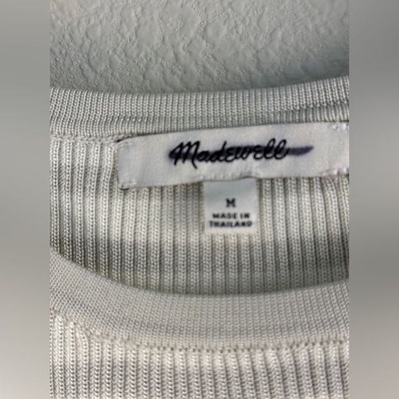Madewell Women's Micro-Rib Sweater Tee in Monument M - Picture 4 of 8